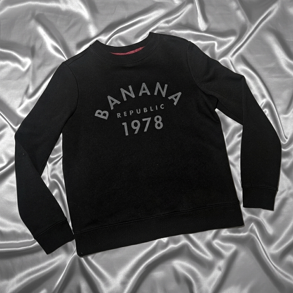 Banana Republic Black Sweatshirt Regular Fit - Picture 2 of 4